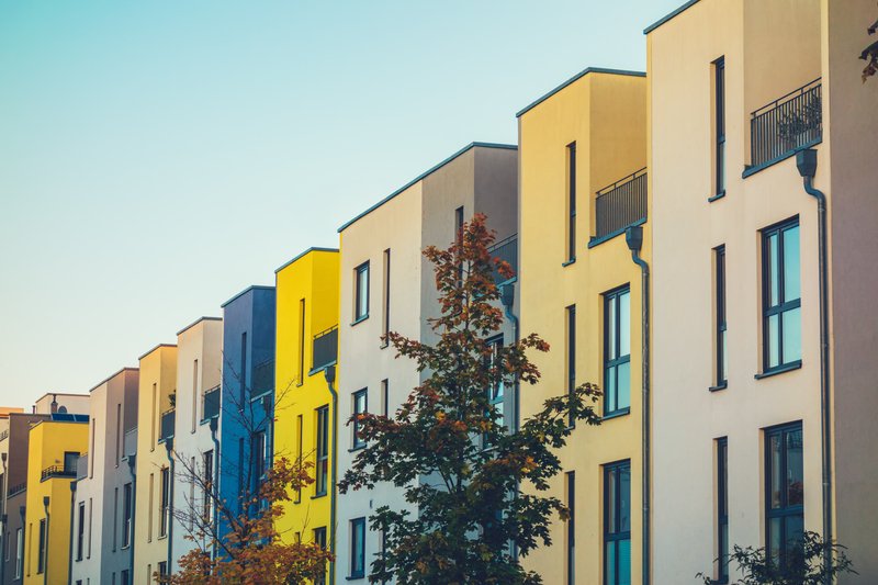 Vecindario lujoso atardecer en Puebla